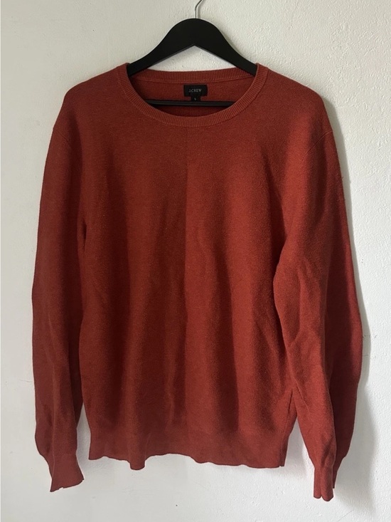 J. Crew Sweaters - J.Crew Womens Small Orange 100% Cotton Crewneck Sweater Long Sleeve Knit